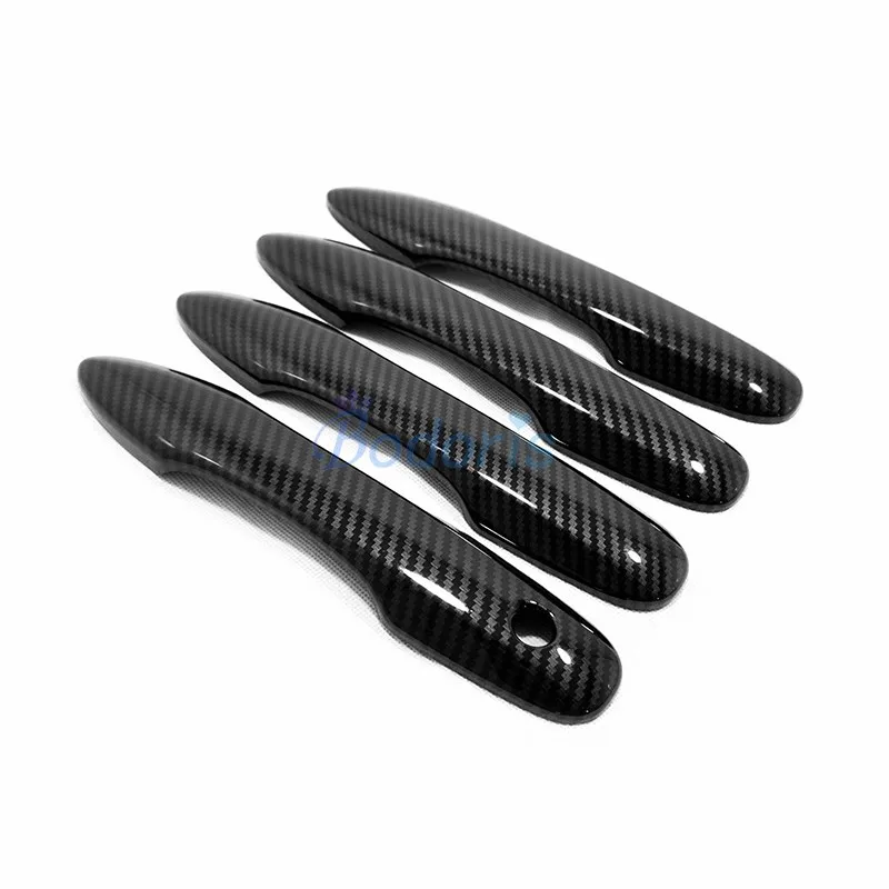 

For Toyota Yaris 2020 2021 Carbon Fiber Color Car ABS handle Protective Cover Door Handle Outer Garnish Trim Accessories
