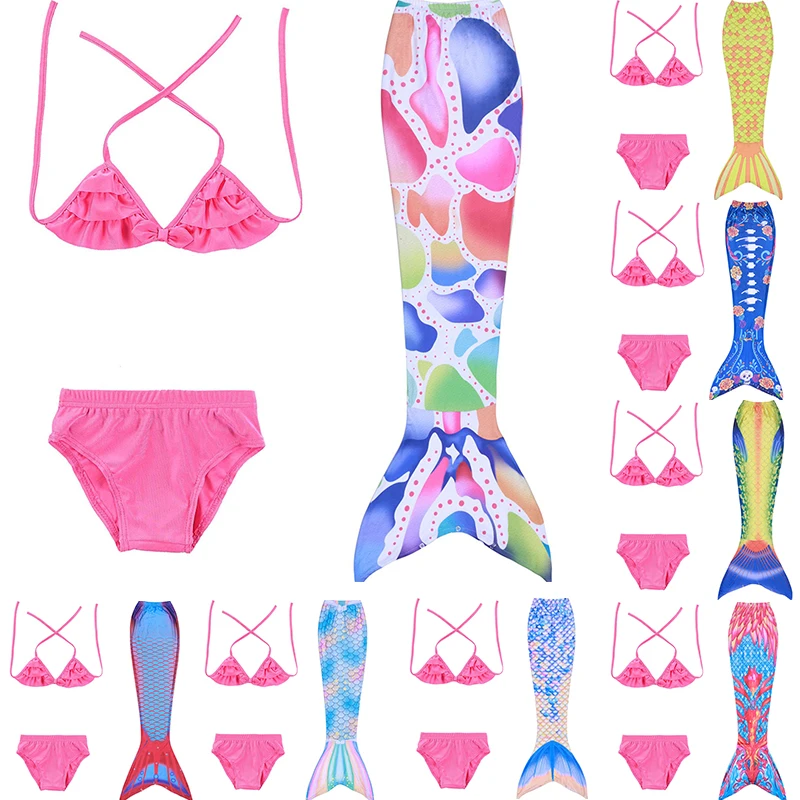 New Girls Mermaid Tail Dress kids swimsuit Bikinis summer Carnival Party Clothes Accessory children Little Ariel Outfit | Детская одежда