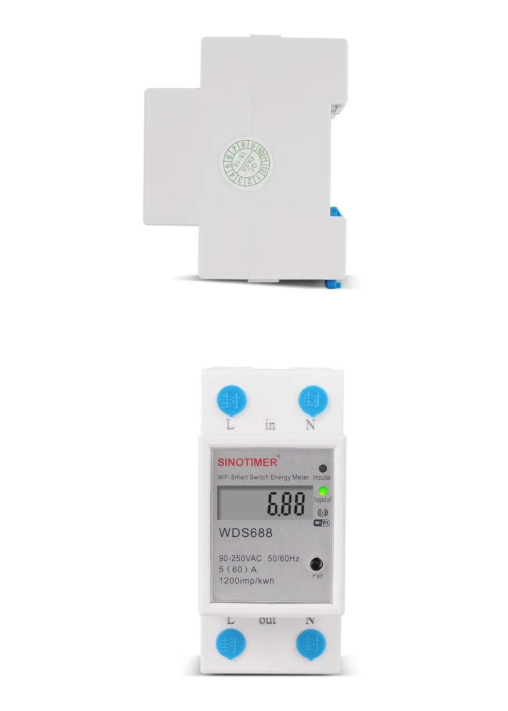WDS688 90-250VAC wifi умный переключатель счетчик энергии дистанционное управление с помощью приложения энергосберегающий ваттметр многофункциональный таймер обратного отсчета