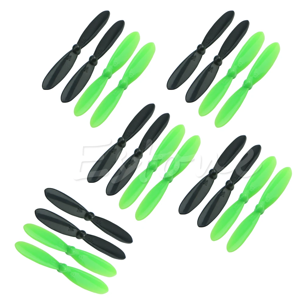 

20pcs blade Propeller for Hubsan X4 Quadcopter Motor H107L H107C Black&Green F3ME