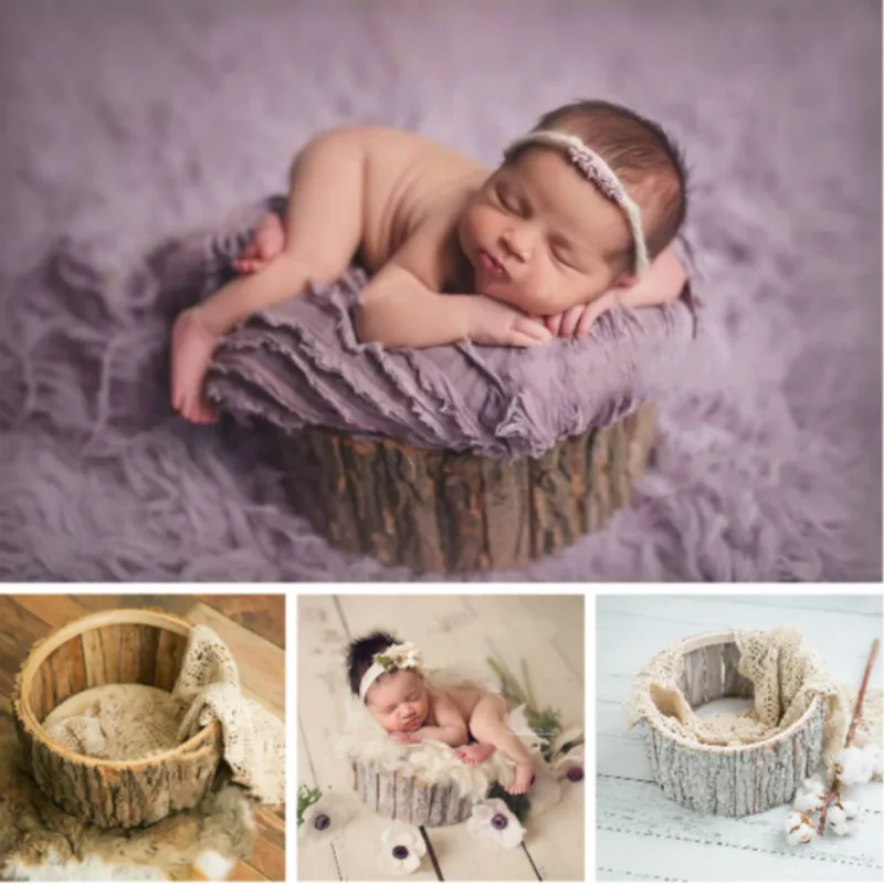 Реквизит для фотосъемки новорожденных контейнер фотосессии натуральный лай