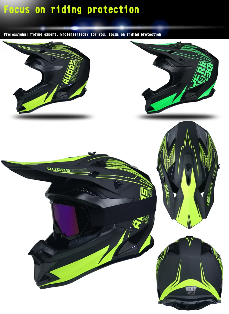 MSUEFKD мужские высокопрочные на открытом воздухе внедорожные мотоциклетные Moto Dirt Bike Racing набор шлемов гоночный шлем велосипедные перчатки
