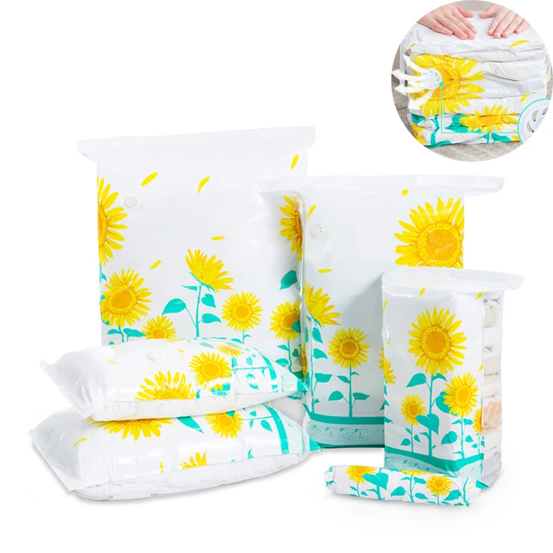 

Clothes Quilt Storage Bag Hand Compressed Vacuum Bags Saving Space Closet Organizer Compression Seal Packet for Home Travel