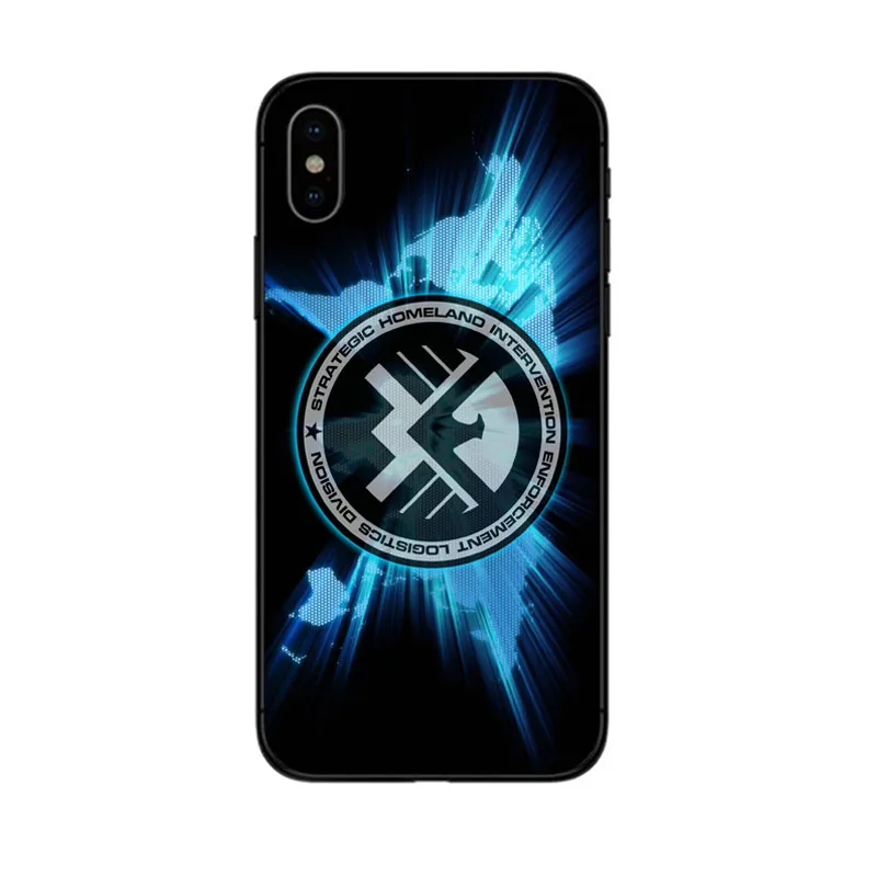Марвел из Мстителей Щит чехол для телефона черный силикон apple iphone SE XR 5 6 5s X 7 8 6S PLUS XS