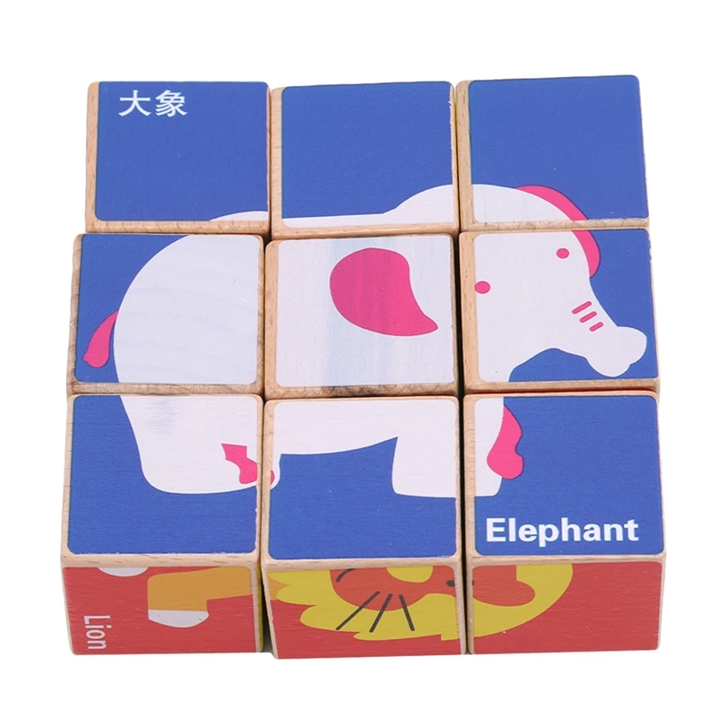 Детские игрушки строительные 3D деревянные головоломки для детей Ранние