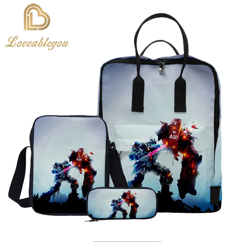 Школьный рюкзак с роботом для мальчиков и девочек подростков комплект школьных