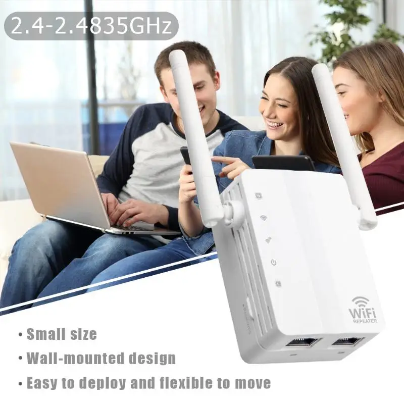 2 4G беспроводной Wi Fi ретранслятор двухдиапазонный усилитель сигнала 300 Мбит/с