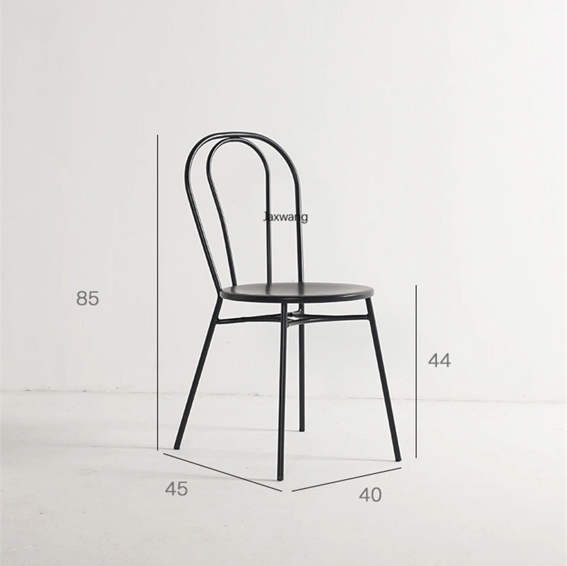 

Nordic Dining Chairs Kitchen Furniture Iron Chair Minimalist Modern Outdoor Balcony Simple Hollow Backrest Casual Dining Chair