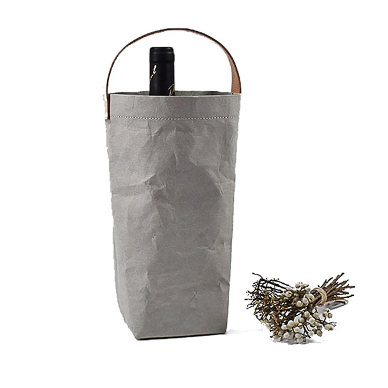 1 шт сумка для хранения из крафт-бумаги наружная винная бутылка подвесная высокое