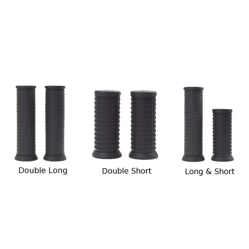 

1 Pair Bicycle Handlebar Grips TPR Rubber for Twisting Shifter Mountain Bike 22.2mm Bar Anti Slip Long & Short Handle End Grips