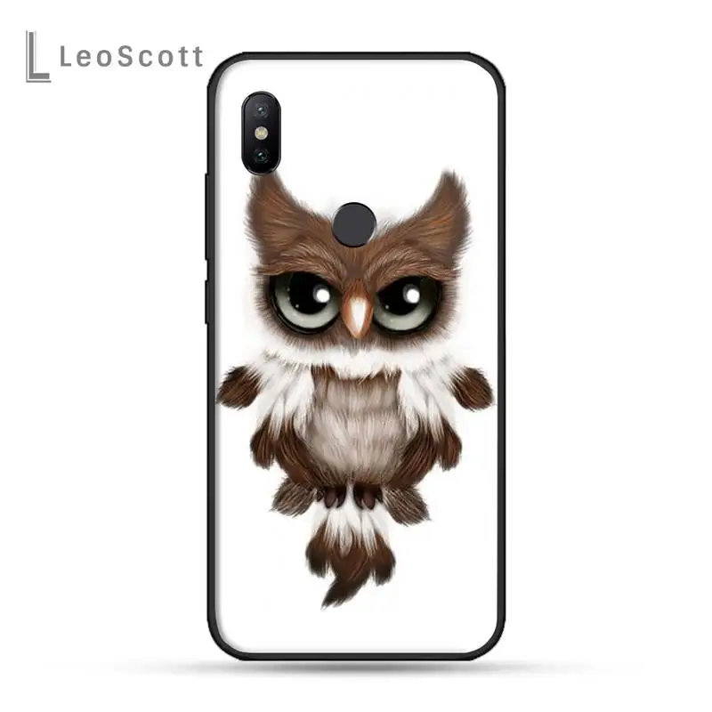 

Animal Cute Cartoon Owl Phone Case For xiaomi Redmi 5 5A plus 7A 8 note 2 3 4 5 5A 6 7 GO K20 A2