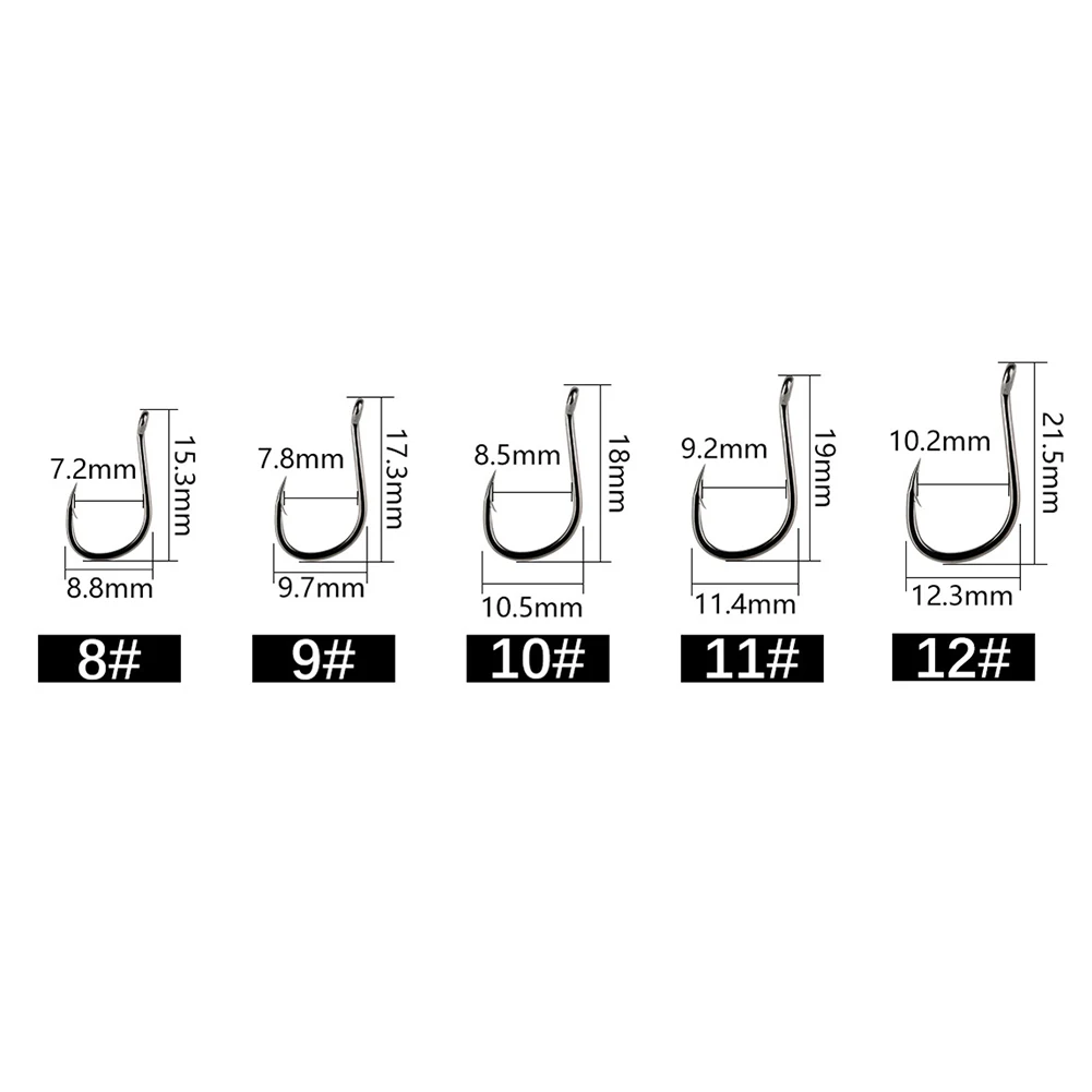 500pcs Carbon Steel Fishhooks Lure with Ring Hole Sharp Barbed Hooks Fishing Tackle Accessories | Спорт и развлечения