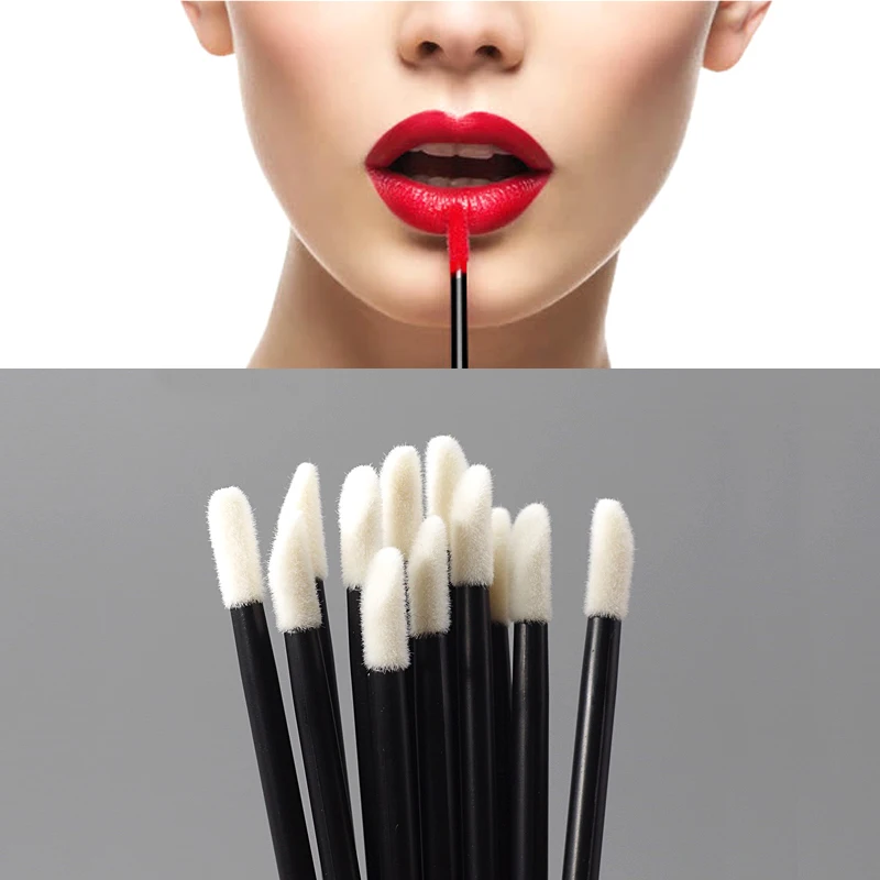 

Damman 50 шт одноразовая кисть для губ Женские аксессуары оптом палочка-аппликатор для блеска идеальный инструмент для макияжа