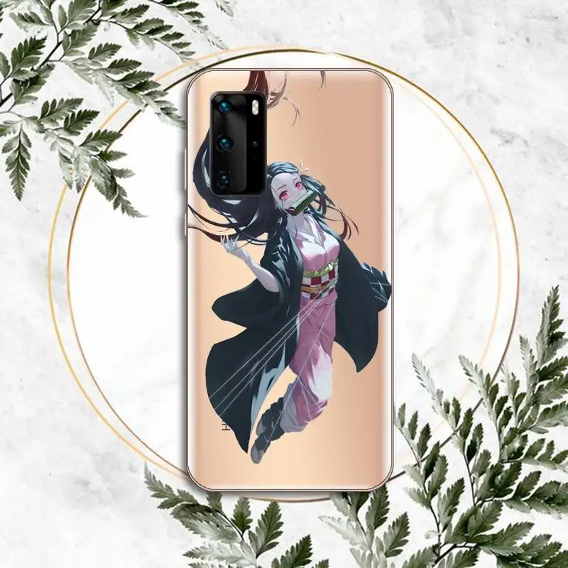 

Kimetsu No Yaiba Demon Slayer Anime Phone Case Clear Transparent for huawei honor P 40 30 20 lite Pro 10 i 8 9 x p smart 2019