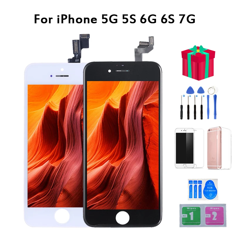 AAA + для iPhone 6 6S 7 lcd с 3D силой сенсорный экран дигитайзер сборка 5 5S дисплей без битых