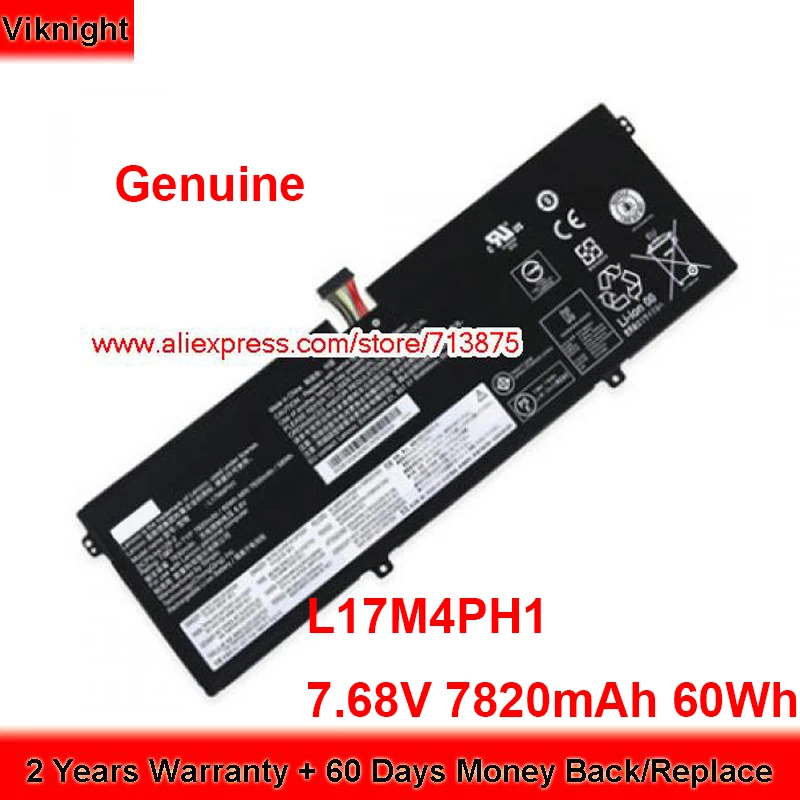 

Genuine L17M4PH1 Battery 5B10Q82427 for Lenovo YOGA 7 Pro-13IKB 930-13IKB L17M4PH2 7.68V 7820mAh 60Wh