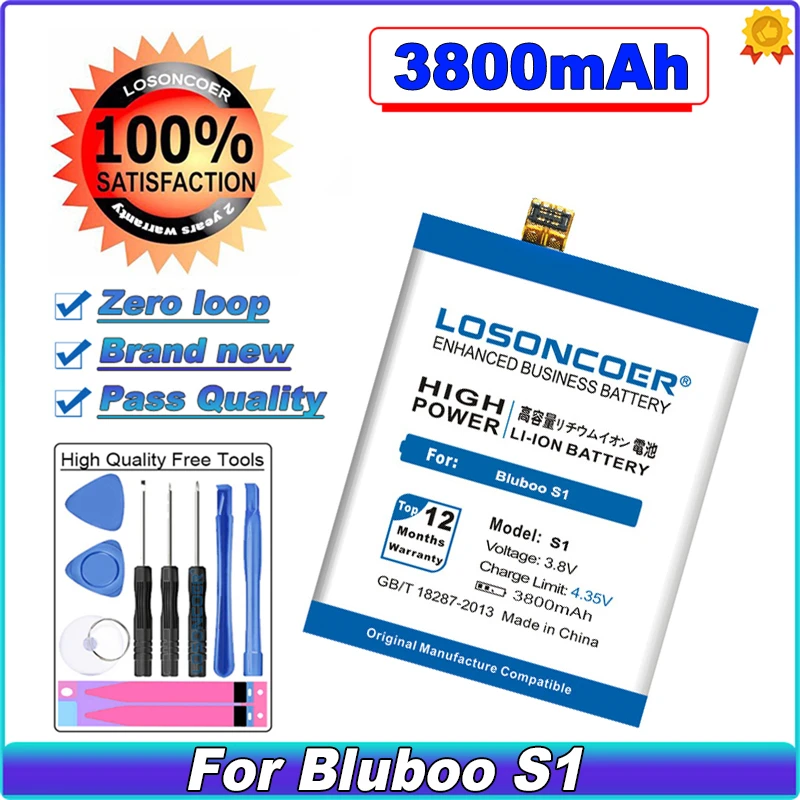 LOSONCOER 3800mAh S1 Аккумулятор для BLUBOO Мобильный телефон аккумулятор ~ в наличии |