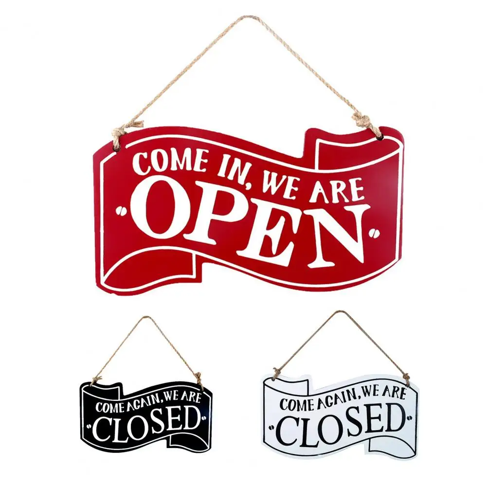 

Hanging Plaque Decorative Double Sided Wood Word Pattern Door Sign Pendant for Home