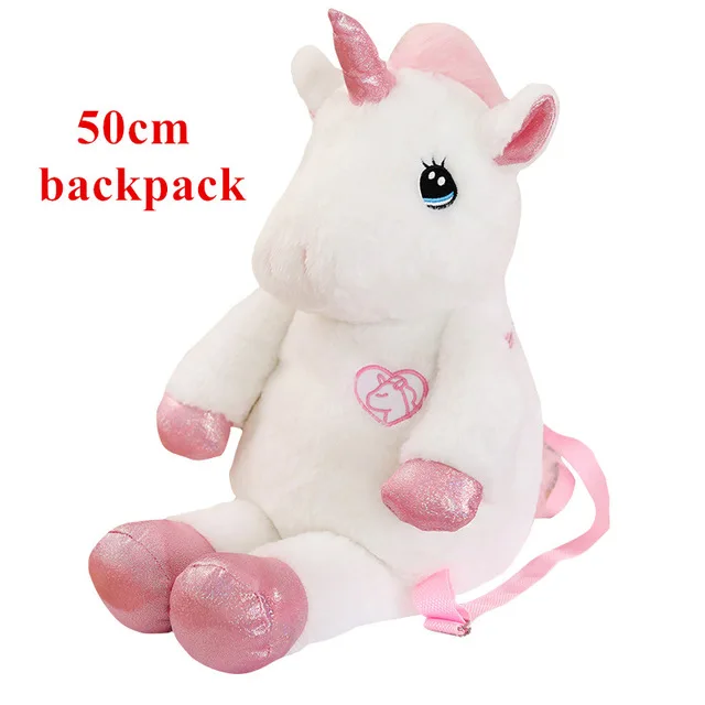 50cm backpack 35-80 см милая плюшевая игрушка единорог, мягкие плюшевые игрушки для детей, высокое качество, подарок на день рождения для девочек, влюбленных - Цвет: 50cm backpack