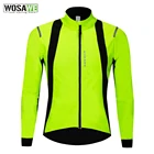 WOSAWE водоотталкивающие Светоотражающие термальные флисовые велосипедные куртки мужские велосипедные MTB пальто Зимняя ветровка одежда