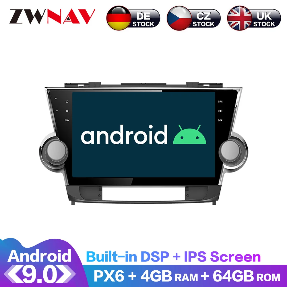 

Android 10,0 4 + 128 IPS экран DSP для Toyota Highlander 2008 - 2014 автомобильный DVD-плеер GPS мультимедийный плеер радио аудио стерео 2 DIN