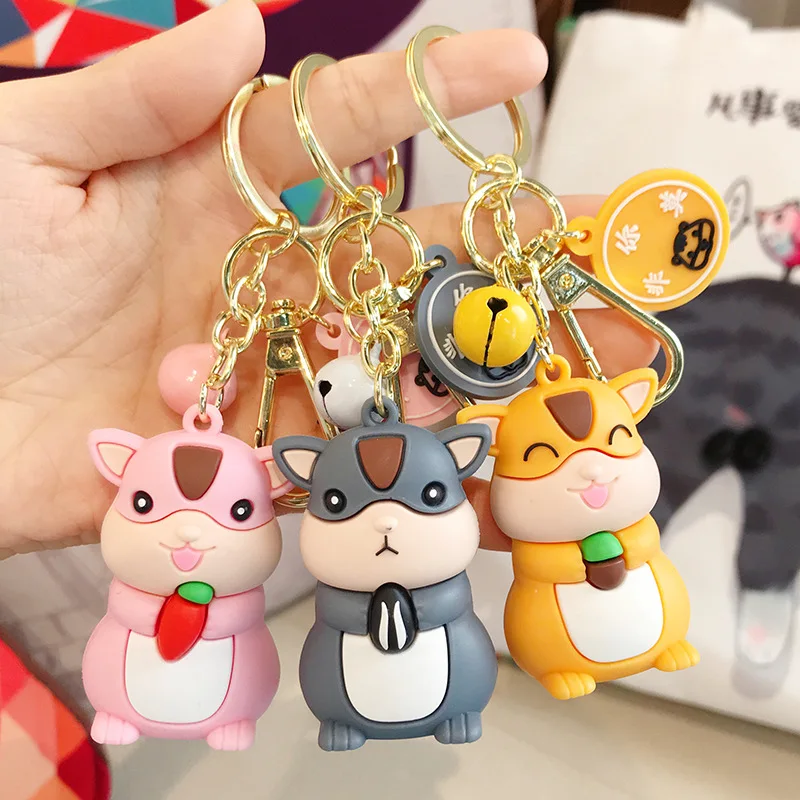 2019 new creative personality Ejiao chipmunk keychain cute cartoon girl wind car key chain bag pendant gift | Украшения и