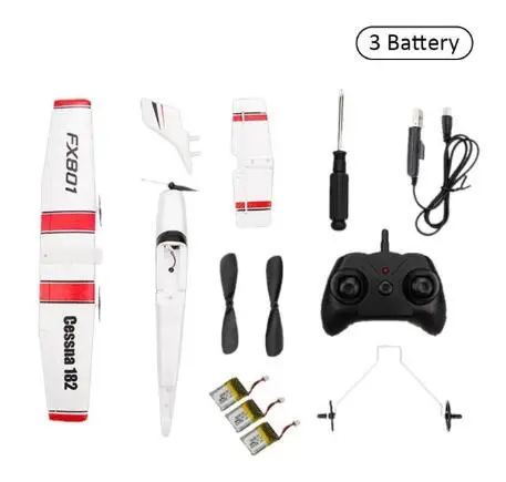 3 batteries DIY Радиоуправляемый игрушечный самолёт EPP для рукоделия, Электрический Открытый пульт дистанционного управления, планер, FX-801, пульт дистанционного управления, самолет DIY, самолет с фиксированным крылом - Цвет: 3 batteries