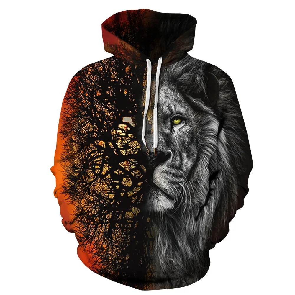 

Волосы животных изображение 3D цифровая печать влюбленных Осенние повседневные свободные и большие размеры спортивные толстовки с капюшон...