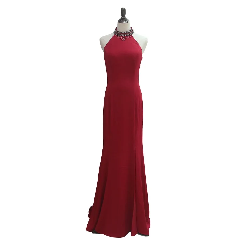

Formales Vestidos De Noche Burgundy Longue Sequin Prom Dresses Elegantes Para Sukienki Wizytowe Party Dress for Women 2021