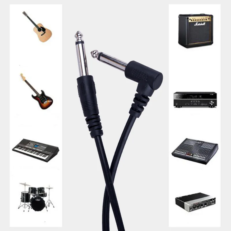 

3M Guitar AMP Cable Electric Instrument Cable Bass AMP Cord for Guitar Mandolin Pro Audio 1/4 inch Right Angle to Straight