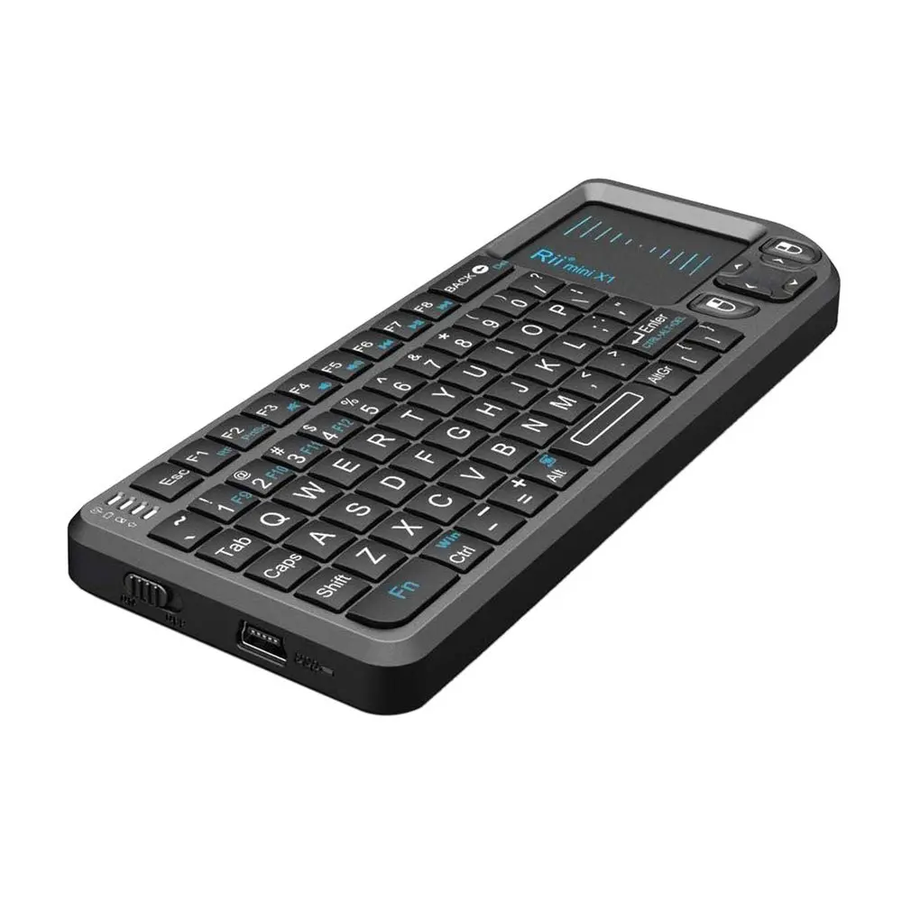 Беспроводная клавиатура Rii X1 Mini 2,4G с сенсорной панелью для Smart tv для HTPC для ПК, портативная умная мышь, игровые аксессуары