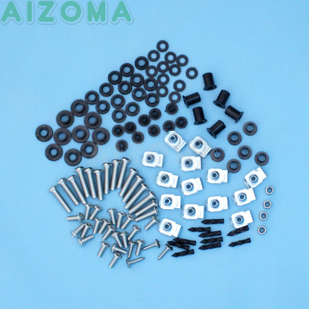 

115 Pieces Motorcycle Full Bodywork Fairing Bolt Screw Nuts Fastener Fixation Kit For Suzuki GSXR1000 GSX-R1000 2001 2002