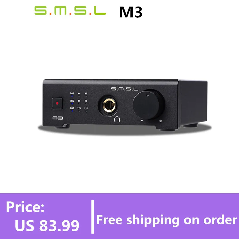 Портативный USB усилитель SMSL M3 ЦАП многофункциональный оптический коаксиальный