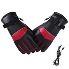 Мотоциклетные перчатки с подогревом для электроскутера и транспортных средств зимние ветрозащитные велосипедные лыжные теплые перчатки с подогревом питание от USB для мужчин и женщин