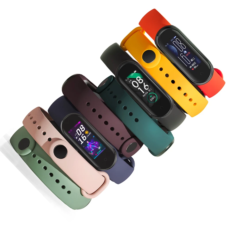 

Силиконовый ремешок для Xiaomi Mi Band 5 6, браслет для смарт-часов, ремешок для Mi Band 6, наручные браслеты Xiaomi
