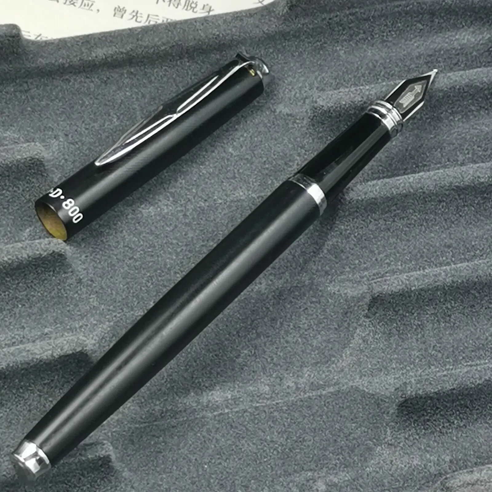 

Old Stock PD Fountain Pen Matte Black Ink Pen Classic Reversible Nib F/M Size Stationery Office school supplies Writing