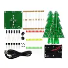 1 шт., 3D светодиодный набор для рождественской елки, DIY, трехмерный зеленый светодиодный комплект для вспышки, рождественский подарок, электронный набор для развлечения