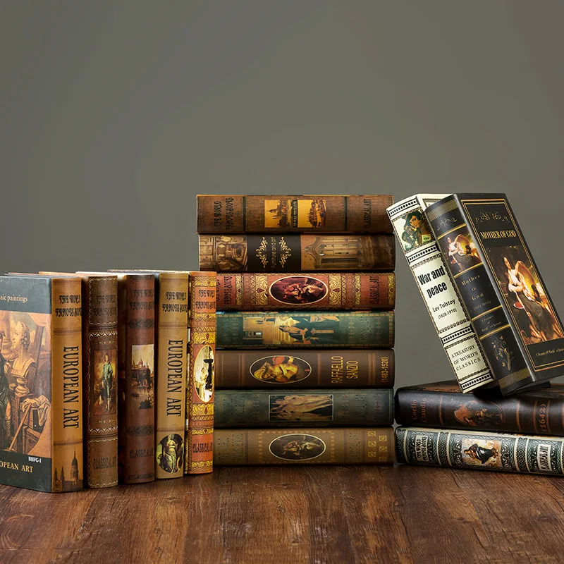 Поддельные книги декоративные американские ностальгические реквизиты модели