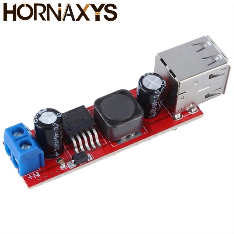Модуль понижающего преобразователя с двумя USB-портами 6-40 В постоянного тока в 5 3 А