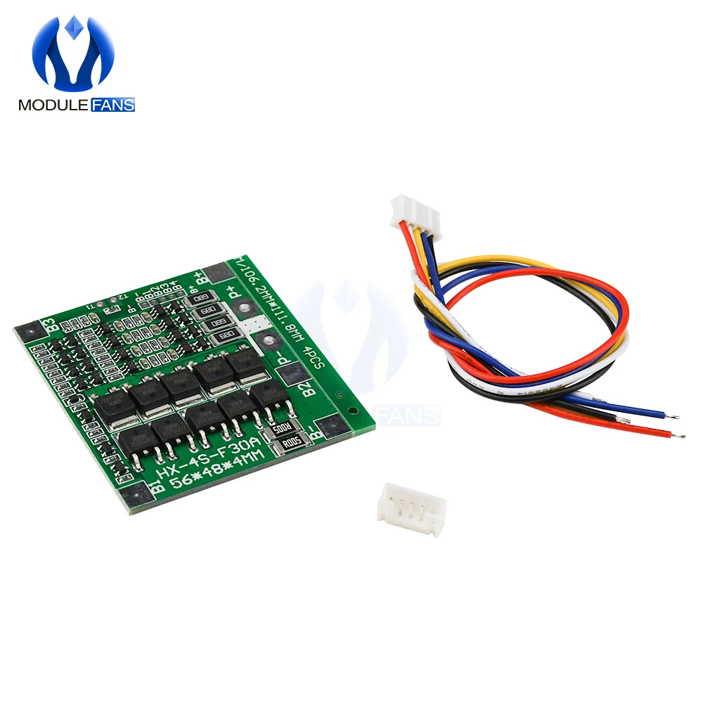 4S 30A 14 8 в литий ионный 18650 Батарея BMS пакеты PCB защита от короткого замыкания Защита
