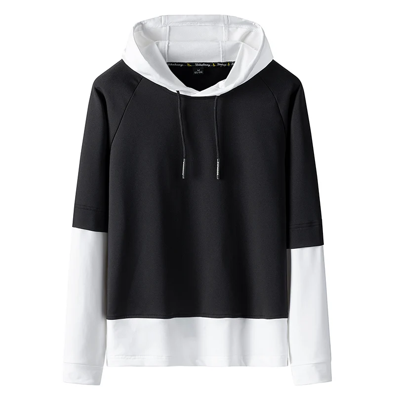 

Men's Patchwork Hooded Sweatshirt Hoodies Clothing Casual Clothing Streetwear Male New Fashion Spring Autumn Outwear