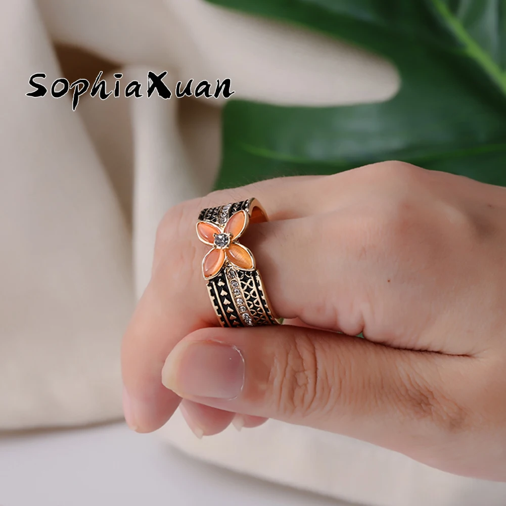 

SophiaXuan Hawaiian Couple Ring New Design Polynesian Alloy Jewelry Finger Ring Wholesale Fashion Ring 2021 Trend for Women Gift