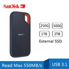 Внешний жесткий диск SanDisk 2 ТБ, портативный SSD-накопитель Type-c 1 ТБ, 500 Гб, 550 Мб, USB 3,1, HD SSD, жесткий диск 250 ГБ, твердотельный диск для ноутбука