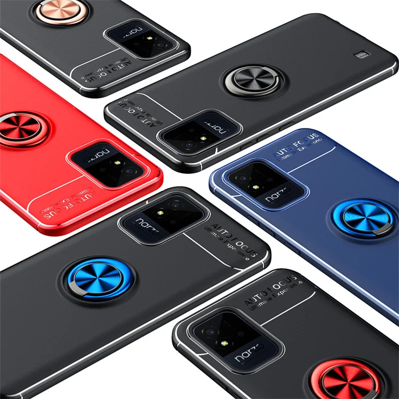 for oppo realme narzo 50i case for realme narzo 50i cover back soft ring magnetic holder for cover oppo realme narzo 50i fundas free global shipping
