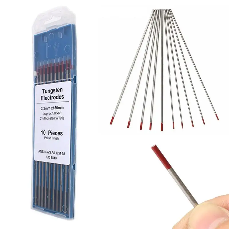 10x WT20 Zirconiated Thoriated Thorium Tungsten Electrode Rods TIG Welding Tools | Инструменты