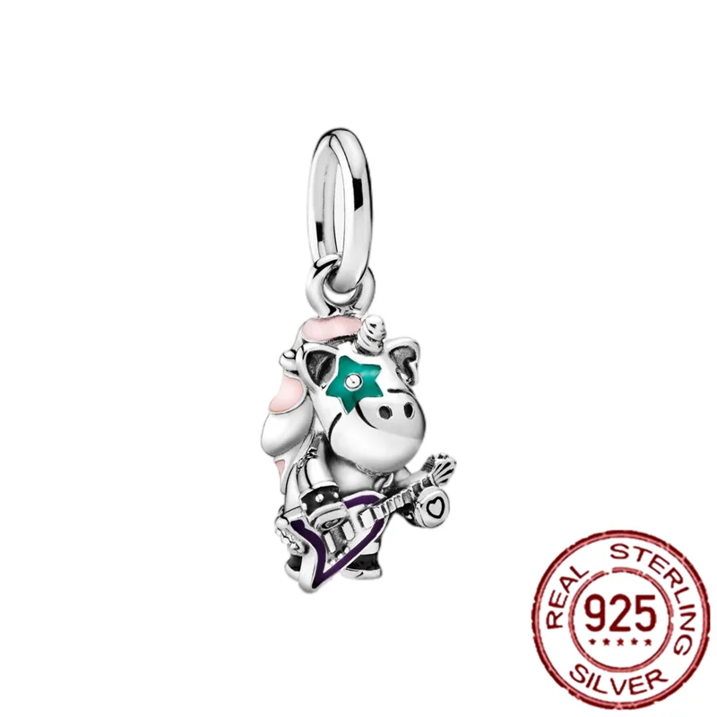 

Punk Band 925 Sterling Silver Little Dangle Charm Fit Original Pandora Bracelet Charms for Women Birthday Gift Handmade Jewelry