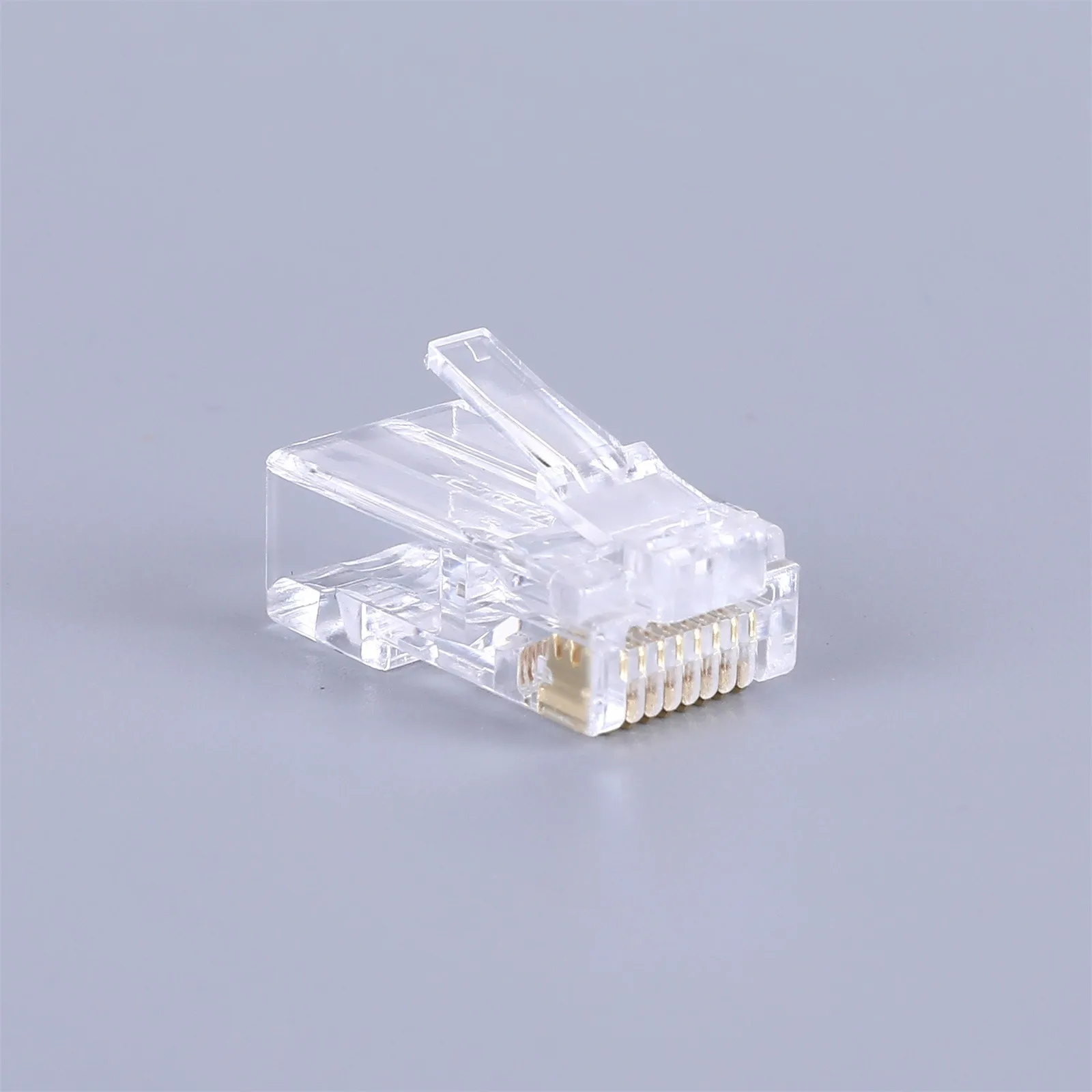 100 шт. Cat 5 Cat6 RJ45 разъем 8P8C модульная Кабельная вилка Ethernet медная позолоченная