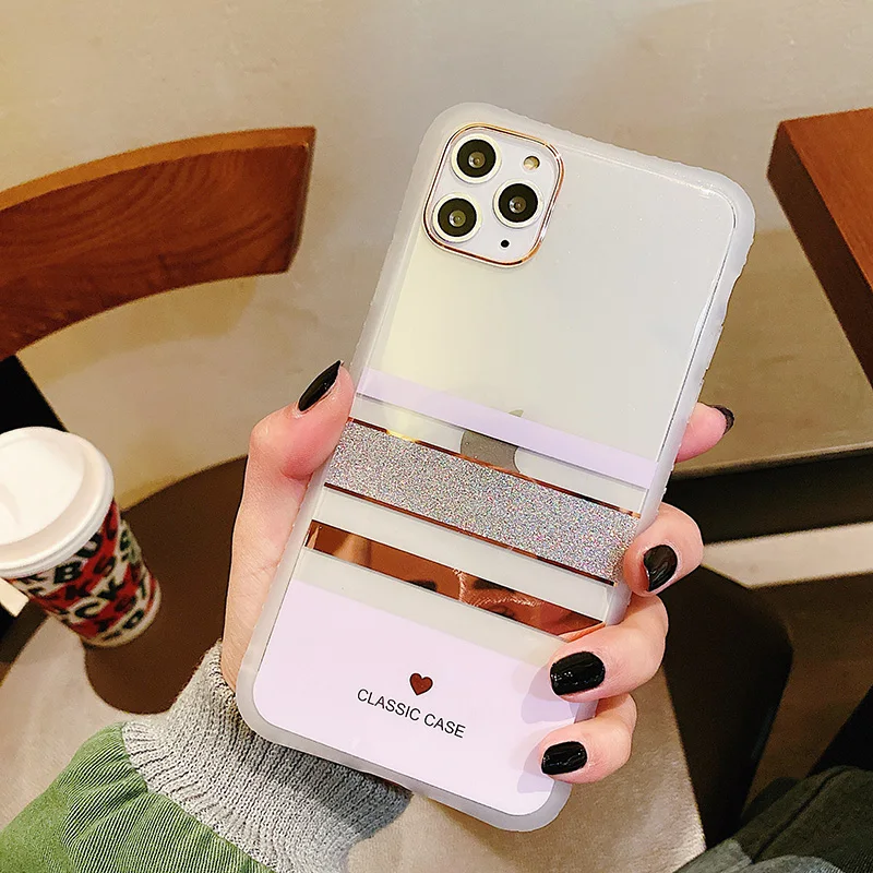 Модный Блестящий чехол для телефона iPhone XR X XS Max 7 8 6 6s Plus, мягкий IMD Блестящий Прозрачный чехол для iPhone 11