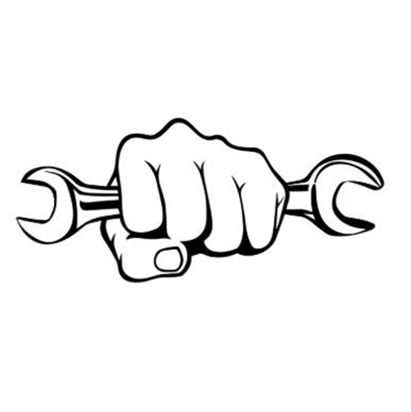 Черные/серебряные забавные персонализированные автомобильные наклейки механик