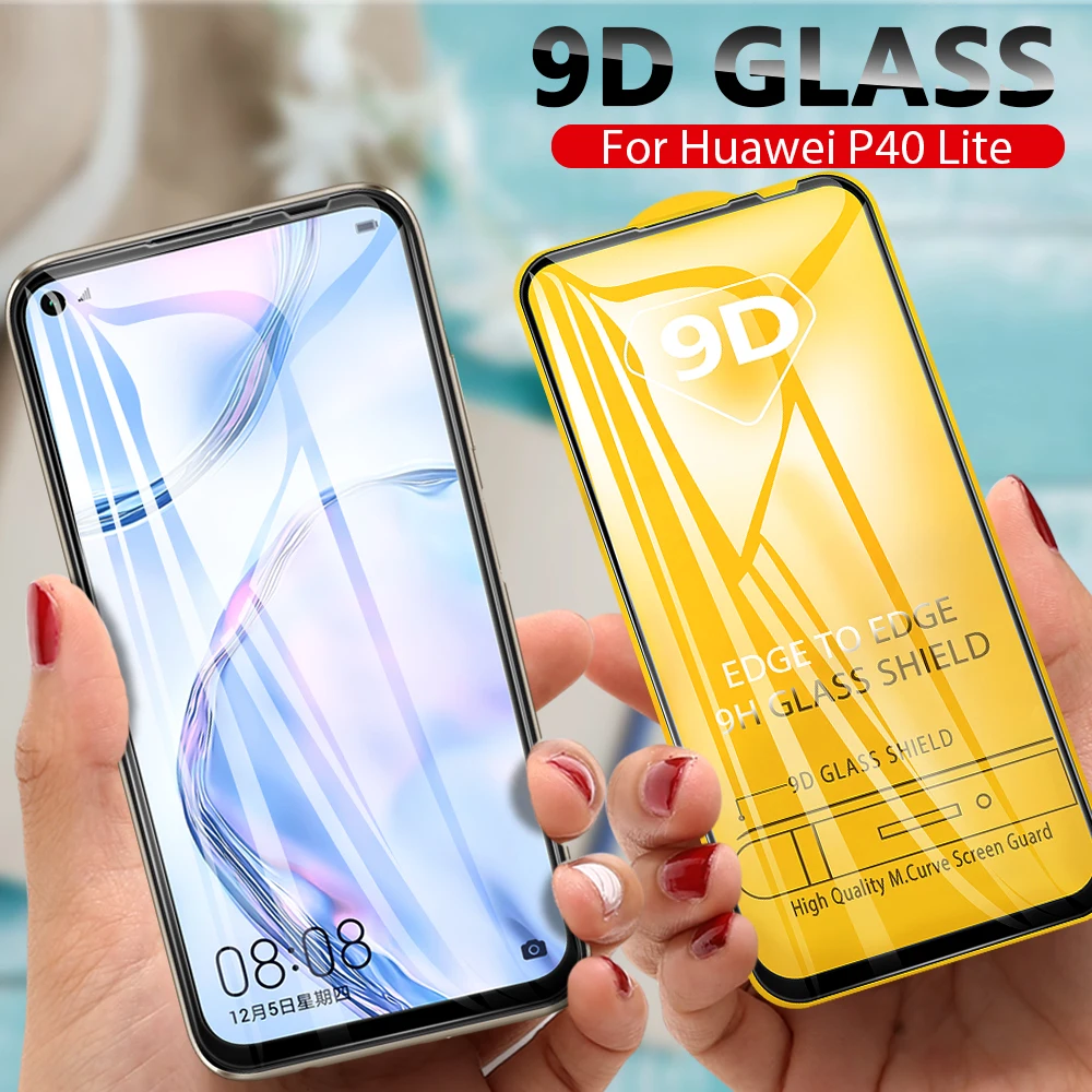 

9D Explosion-proof Tempered Glass for Huawei P30 P20 P40 Lite E P20 Pro Mate 30 20 Lite Screen Protector Full Cover Verre Trempe